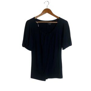 Jones New York luxe black knit shirt Size small